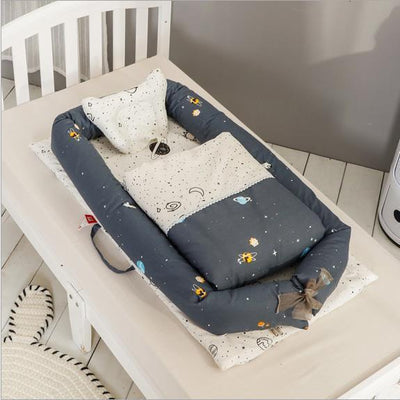 Crib Anti-pressure Newborn Foldable Portable Crib Middle Bed Baby Infant Mattress Bionic Travel Bed