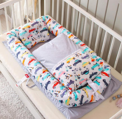 Crib Anti-pressure Newborn Foldable Portable Crib Middle Bed Baby Infant Mattress Bionic Travel Bed