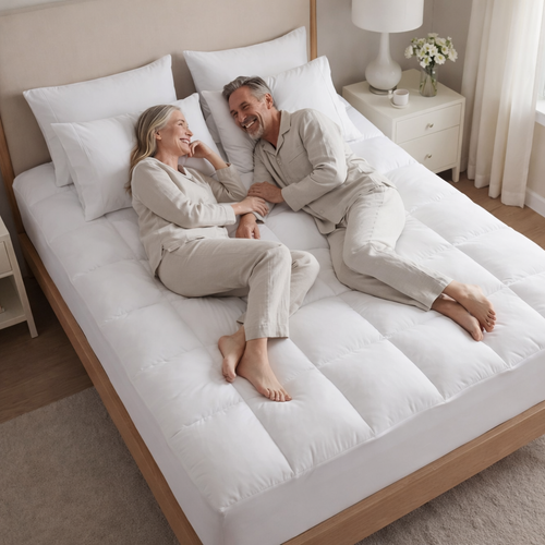 Snuggle Haven™ Premium Quilted 1000GSM Luxury Mattress Topper – Ultra Thick, Breathable & Cloud-Soft
