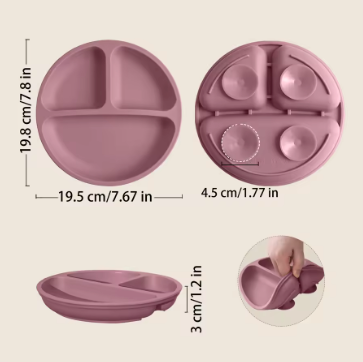 Baby Suction Silicone Dining Plate
