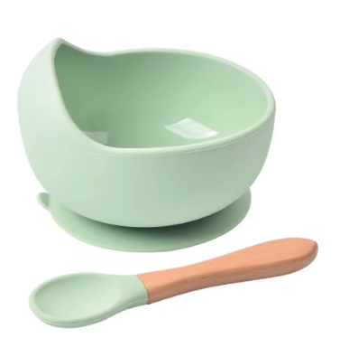 Silicone Baby Feeding Bowl &amp; Spoon Set