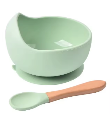 Silicone Baby Feeding Bowl &amp; Spoon Set