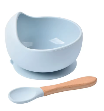 Silicone Baby Feeding Bowl &amp; Spoon Set